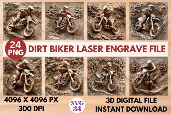 Dirt Biker Laser Engrave File – Creative Possibilities for Custom Designs