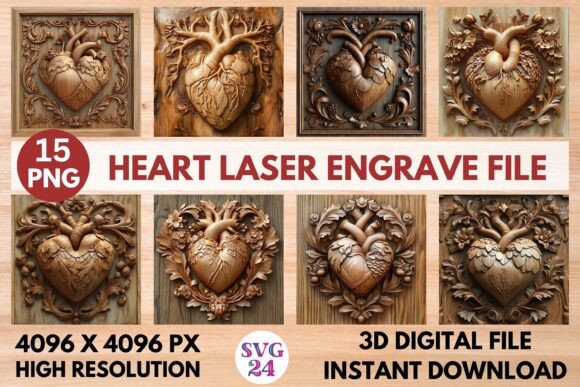 Heart Laser Engrave File: Precision Design for Makers