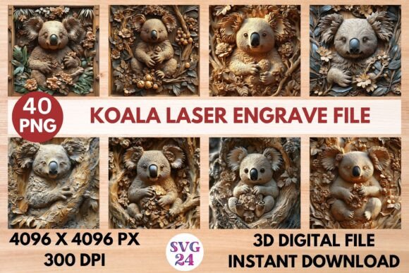 Koala Laser Engrave File for Creative Projects