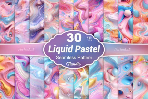 Liquid Pastel Seamless Pattern: A Versatile Design Tool