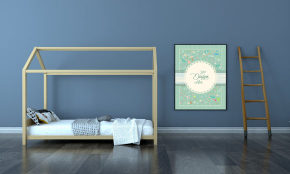 Minimalist Kids Bedroom Empty Frame Mockups: A Creative Tool for Showcasing Your Designs