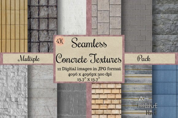 Seamless Multiple Concrete Textures for 4K Design Projects