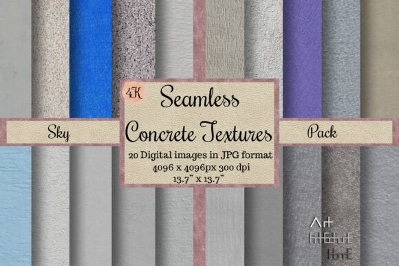 Seamless Sky Concrete Textures, 4K – Elevate Your Design Projects with Realistic Depth