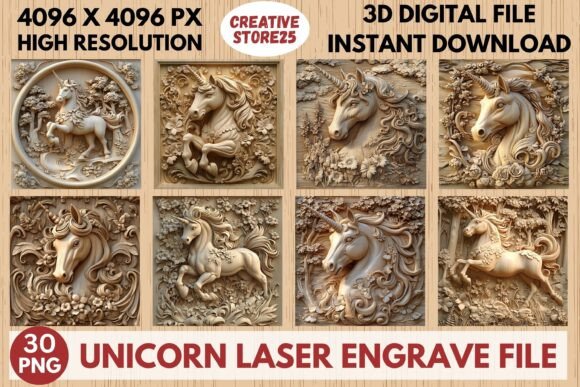 Unicorn Laser Engrave File