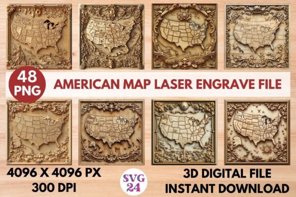 Unlock Creative Potential with American Map Laser Engrave Files