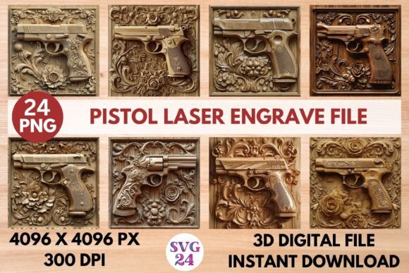 Unlock Creative Potential with Pistol Laser Engrave Files for Modern Design Projects
