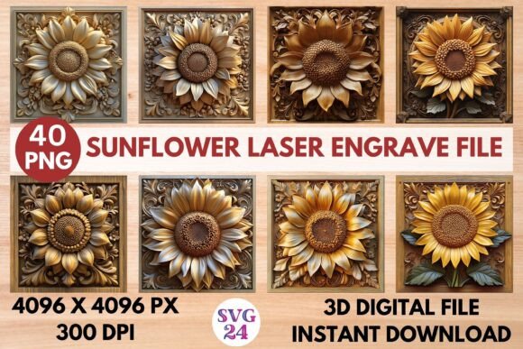 Unlock Creative Potential with the Sunflower Laser Engrave File